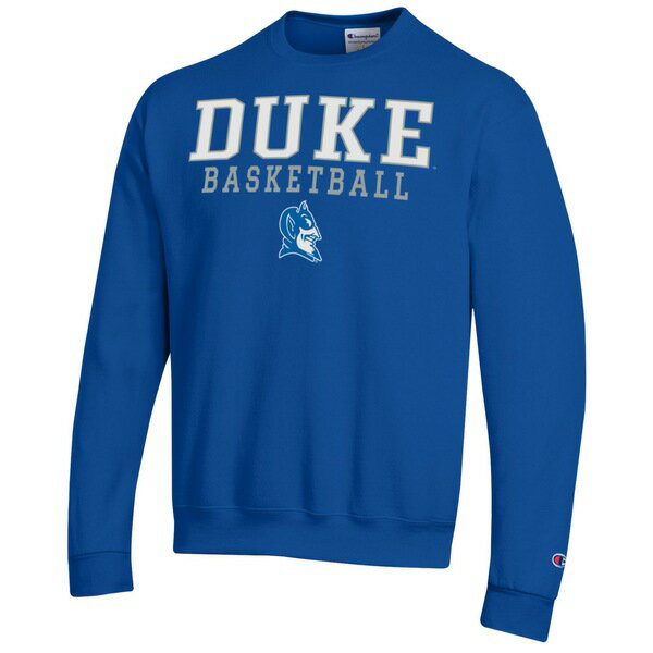 ԥ  ѡåȥ  Duke Blue Devils Champion Basketball Stack Pullover Crewneck Sweatshirt Royal