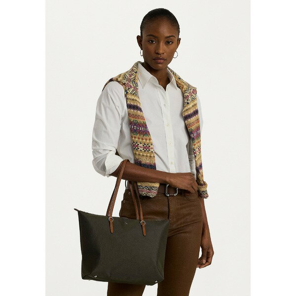 ラルフローレン レディース トートバッグ バッグ NYLON MEDIUM KEATON TOTE BAG - Tote bag - dark olive