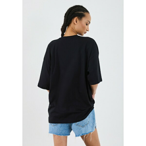 イーブン アンド オド レディース Tシャツ トップス Print T-shirt - black 3