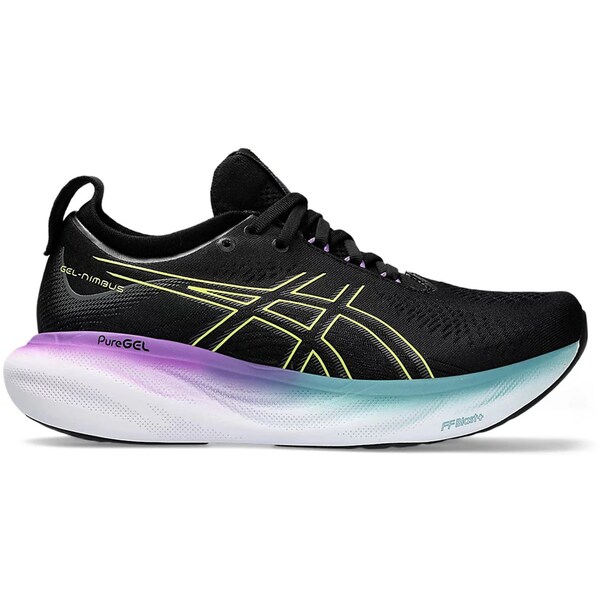 ASICS å ǥ ˡ ASICS Gel-Nimbus 25 Black Glow Yellow (Women's)  US_W_10 Black/Glow Yellow