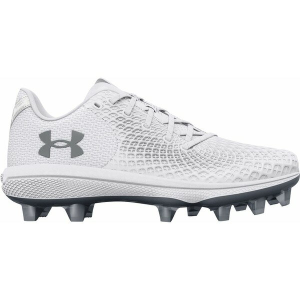 ޡ ǥ  ݡ Under Armour Women's Glyde 2.0 MT TPU Softball Cleats White/Silver