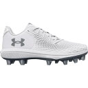 ޡ ǥ  ݡ Under Armour Women's Glyde 2.0 MT TPU Softball Cleats White/Silver