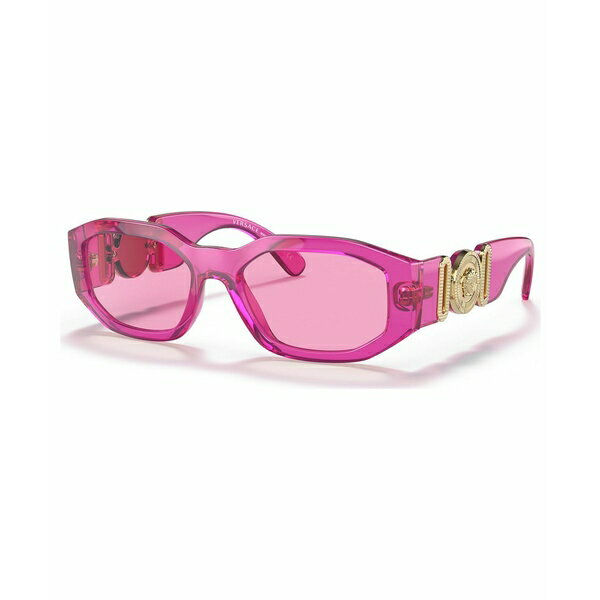 ヴェルサーチ ヴェルサーチ レディース サングラス＆アイウェア アクセサリー Biggie Unisex Sunglasses, VE4361 Biggie Transparent Fuchsia