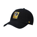 47ブランド メンズ 帽子 アクセサリー Men's '47 Black Pittsburgh Pirates Logo Cooperstown Collection Clean Up Adjustable Hat Black