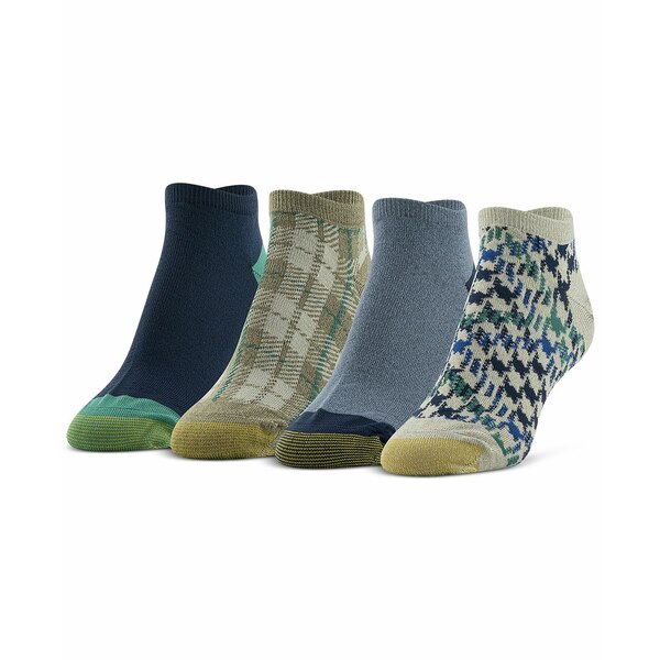 TOOT ゴールドトゥー レディース 靴下 アンダーウェア Women's Houndstooth No Show Socks 4-Pack Asst 2