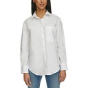 JoNC fB[X Jbg\[ gbvX Women's Button-Front Cotton Top White