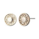 ジバンシー レディース ピアス＆イヤリング アクセサリー Gold-Tone Logo Coin Button Stud Earrings Gold