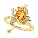 GtB[ RNV fB[X O ANZT[ EFFY&reg; Multi-Gemstone (1-1/3 ct. t.w.) & Diamond (1/20 ct. t.w.) Frog Ring in 14k Gold Multi Gemstone
