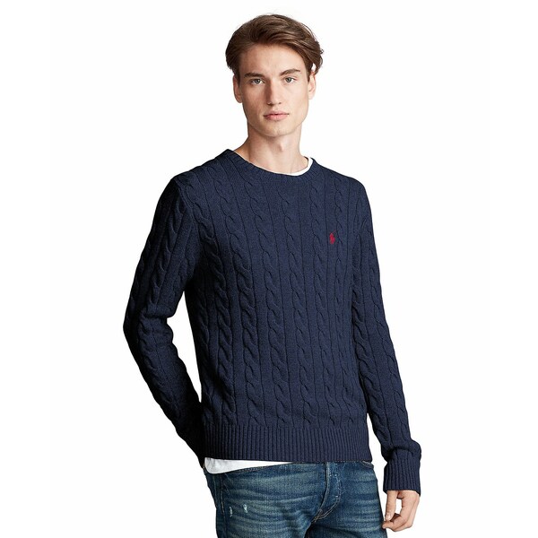 ラルフローレン ラルフローレン メンズ ニット&セーター アウター Men's Cable-Knit Cotton Sweater Hunter Navy