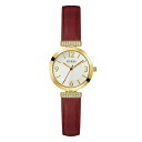 ゲス ゲス レディース 腕時計 アクセサリー Women's Analog Red Leather Watch 28mm Red