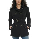 ロンドンフォグ トレンチコート レディース ロンドンフォグ レディース ジャケット＆ブルゾン アウター Women's Double-Breasted Belted Trench Coat Black