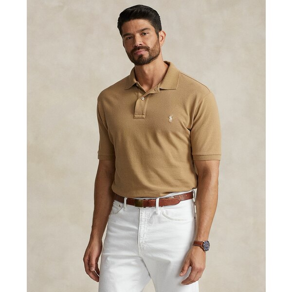 ե  ݥ ȥåץ Men's Big &Tall The Iconic Mesh Polo Shirt Cafe Tan