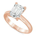 obWF[~VJ fB[X O ANZT[ Certified Lab Grown Emerald-Cut Solitaire Engagement Ring (3 ct. t.w.) in 14k Gold Rose Gold