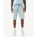 トゥルーレリジョン トゥルーレリジョン メンズ カジュアルパンツ ボトムス Men's Ricky Flap Fray Hem Shorts Kolari Light Wash