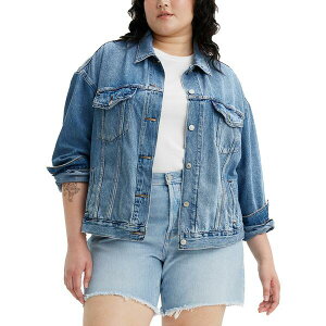 ꡼Х ǥ 㥱åȡ֥륾  Trendy Plus Size '90s Denim Trucker Jacket Turnin Heads