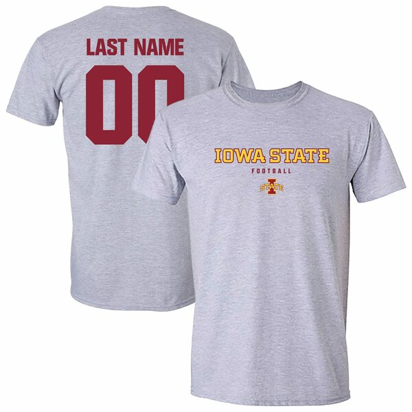 アスリートスレッド メンズ Tシャツ トップス Iowa State Cyclones Unisex Collegiate Football NIL PickAPlayer TShirt Gray