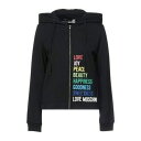 【送料無料】 モスキーノ レディース パーカー・スウェットシャツ アウター Sweatshirts Black