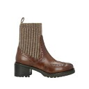 【送料無料】 サントーニ レディース ブーツ シューズ Ankle boots Brown