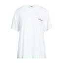 【送料無料】 エムエスジイエム レディース Tシャツ トップス T-shirts White(4)