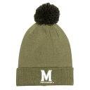 アンダーアーマー メンズ 帽子 アクセサリー Maryland Terrapins Under Armour Freedom Collection Cuffed Knit Hat with Pom Green