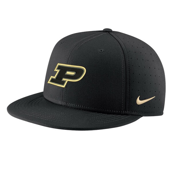 楽天astyナイキ メンズ 帽子 アクセサリー Purdue Boilermakers Nike Aero True Baseball Performance Fitted Hat Black