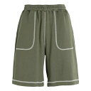 【送料無料】 ナインティパーセント レディース カジュアルパンツ ボトムス Shorts & Bermuda Shorts Military green