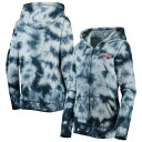 j[G fB[X p[J[EXEFbgVc AE^[ Washington Nationals New Era Women's TieDye FullZip Hoodie Navy