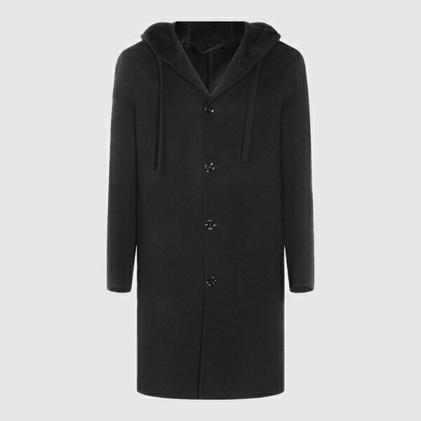 ラルディーニ メンズ ジャケット＆ブルゾン アウター Black Wool Coat Blackのサムネイル