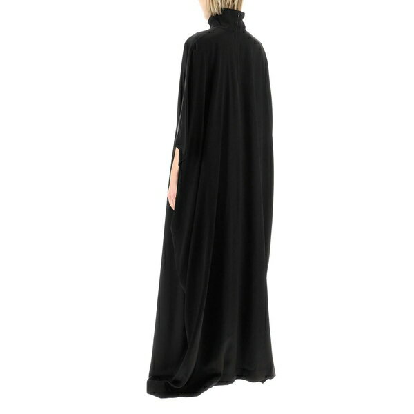 バレンシアガ レディース ワンピース トップス Satin Cape Dress Blackのサムネイル