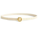 メイドウェル レディース ベルト アクセサリー Skinny Puffy Buckle Belt Ivory