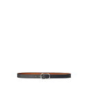 ラルフローレン レディース ベルト アクセサリー Reversible Crosshatch Leather Belt Black/Lauren Tan