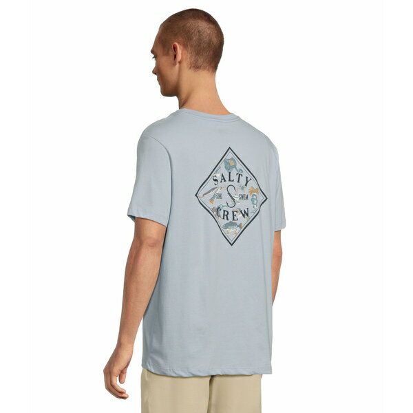 ソルティクルー メンズ シャツ トップス Tippet Fill Short Sleeve Tee Blue Fog