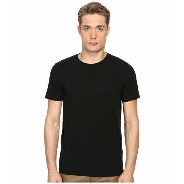 ヴィンス メンズ シャツ トップス Short Sleeve Pima Cotton Crew Neck Shirt Black