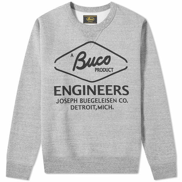 レアルマッコイ メンズ パーカー・スウェットシャツ アウター The Real McCoy's Buco Engineer Crew Sweat Grey