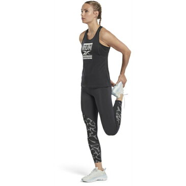 リーボック レディース シャツ トップス Reebok Women's Running Speedwick Graphic Tank Top Night Black