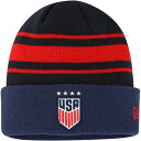 ニューエラ メンズ 帽子 アクセサリー USWNT New Era Team Cuffed Knit Hat Navy