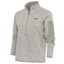 アンティグア レディース ジャケット＆ブルゾン アウター South Bay Lakers Antigua Women 039 s Fortune HalfZip Pullover Jacket Oatmeal