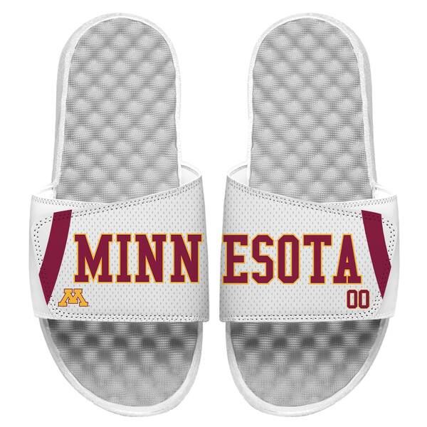 アイスライド メンズ サンダル シューズ Minnesota Golden Gophers ISlide Jersey Slide Sandals White