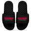 アイスライド メンズ サンダル シューズ Wisconsin Badgers ISlide Football Stacked Slide Sandals Black