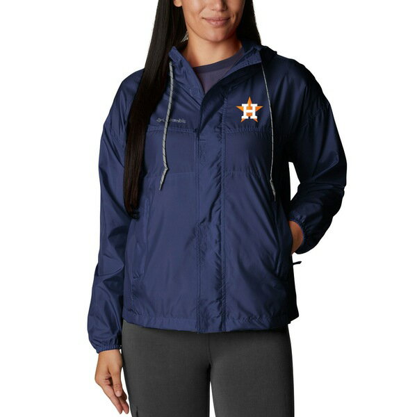 コロンビア ウィンドブレーカー レディース コロンビア レディース ジャケット＆ブルゾン アウター Houston Astros Columbia Women's Flash Challenger FullZip Windbreaker Jacket Navy