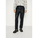 ハン コペンハーゲン メンズ カジュアルパンツ ボトムス SINGLE SUIT TROUSERS - Leather trousers - black