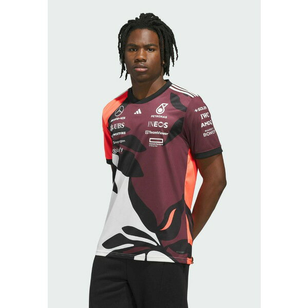 アディダス メンズ シャツ トップス Print T-shirt - aurora ruby turbo off white