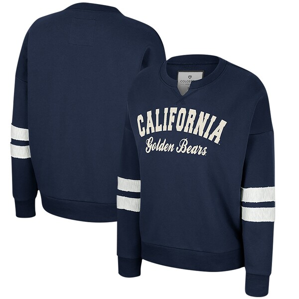 コロシアム レディース パーカー・スウェットシャツ アウター Cal Bears Colosseum Women's Perfect Date?Notch Neck Pullover Sweatshirt Navy