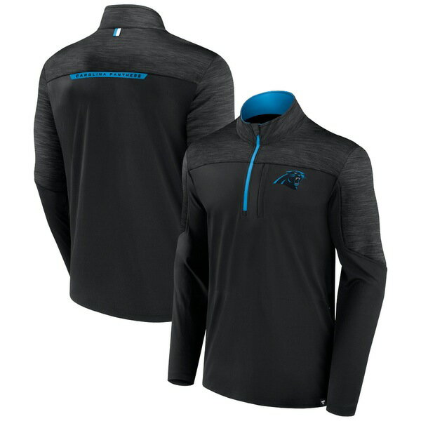 ファナティクス メンズ ジャケット＆ブルゾン アウター Carolina Panthers Fanatics Branded Defender HalfZip Top Black