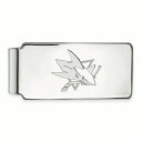 ロゴアート メンズ 財布 アクセサリー San Jose Sharks Money Clip Silver