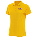 アンティグア レディース ポロシャツ トップス LSU Tigers Antigua Women's Basketball Legacy Pique Polo Gold