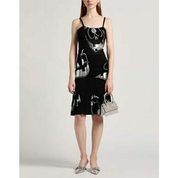 【送料無料】 モスキーノ レディース ワンピース トップス Midi dresses Black