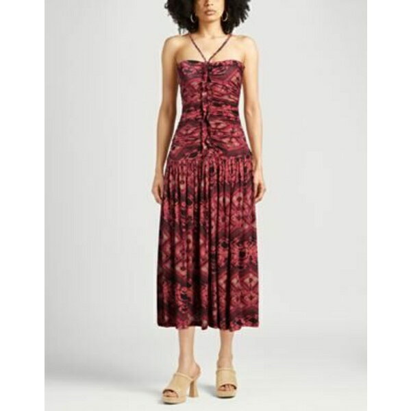 【送料無料】 ウラ・ジョンソン レディース ワンピース トップス Midi dresses Pink
