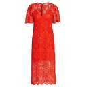 ロード レディース ワンピース トップス Eda Lace Midi-Dress electric red tuileries lace