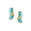 쥵ɡ ǥ ԥ ꡼ Seahorse 14K Gold-Plate, Faux Pearl &Acetate Stud Earrings ocean cove